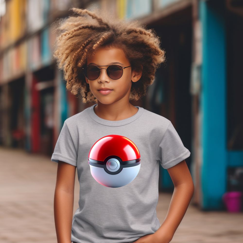 Camiseta Infanto Juvenil Personagens Anime Pokémon Pokebola