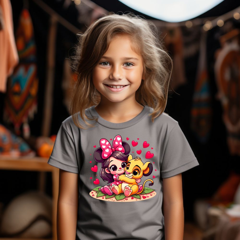 Camiseta Infanto Juvenil Personagens Minnie Camisa Feminina Infantil
