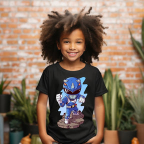 Camiseta Infanto Juvenil Personagens Power Rangers Azul