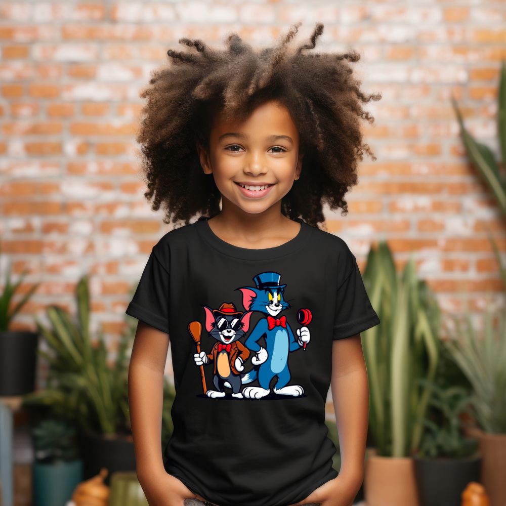 Camiseta Infanto Juvenil Personagens Tom e Jerry