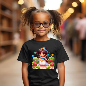 Camiseta Infanto Juvenil Personagens Princesa Jasmine Aladdin