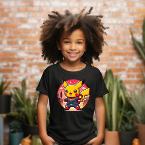 Camiseta Infanto Juvenil Personagens Pikachu Super Heróis 01