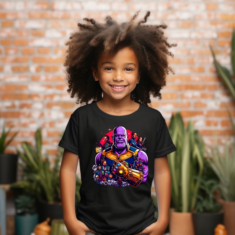 Camiseta Infanto Juvenil Personagens Thanos Personagem Vilão