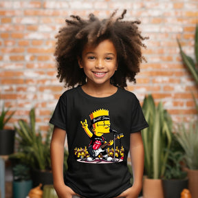 Camiseta Infanto Juvenil Personagens Bart Simpsons Rock Roll 01