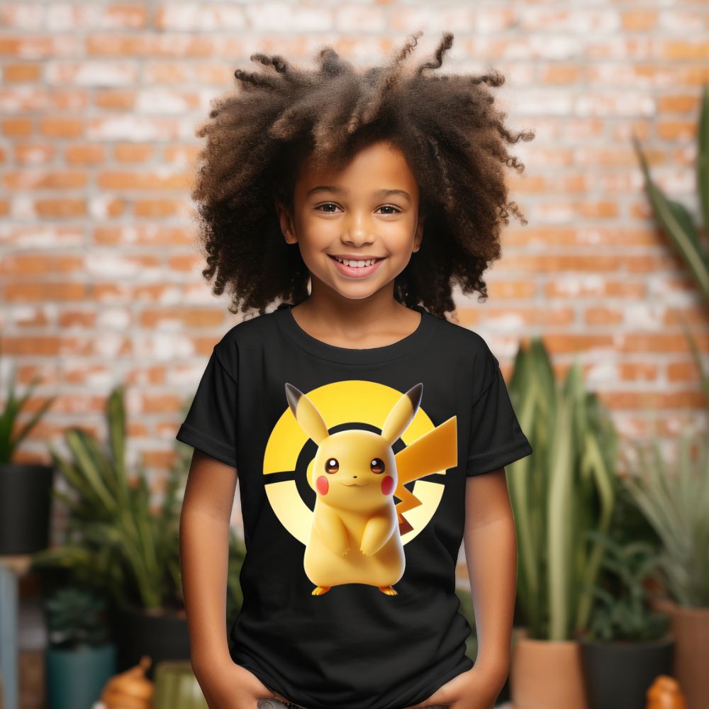 Camiseta Infanto Juvenil Personagens Pikachu Pokémon Clássico 01