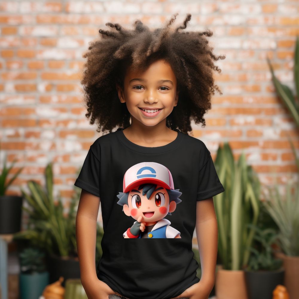Camiseta Infanto Juvenil Personagens Pokémon Infantil Anime Desenho 01