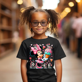 Camiseta Infanto Juvenil Personagens Minnie Sorvetes Personagem Feminina