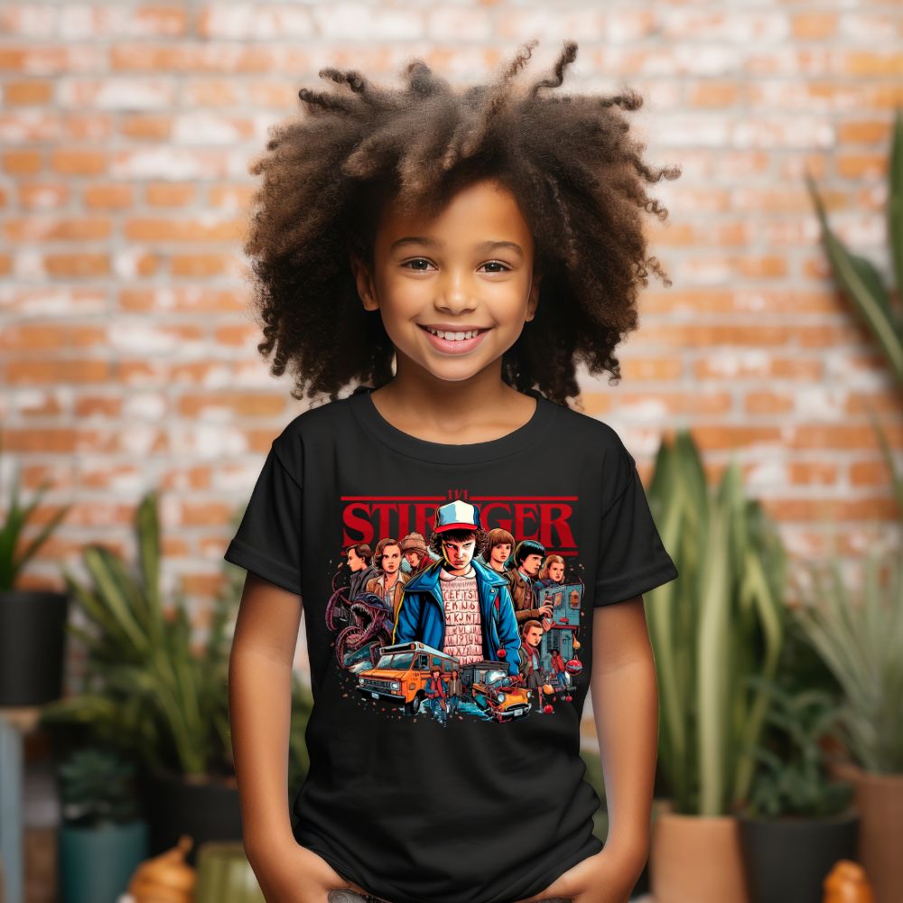 Camiseta Infanto Juvenil Personagens Serie Stranger Things 01