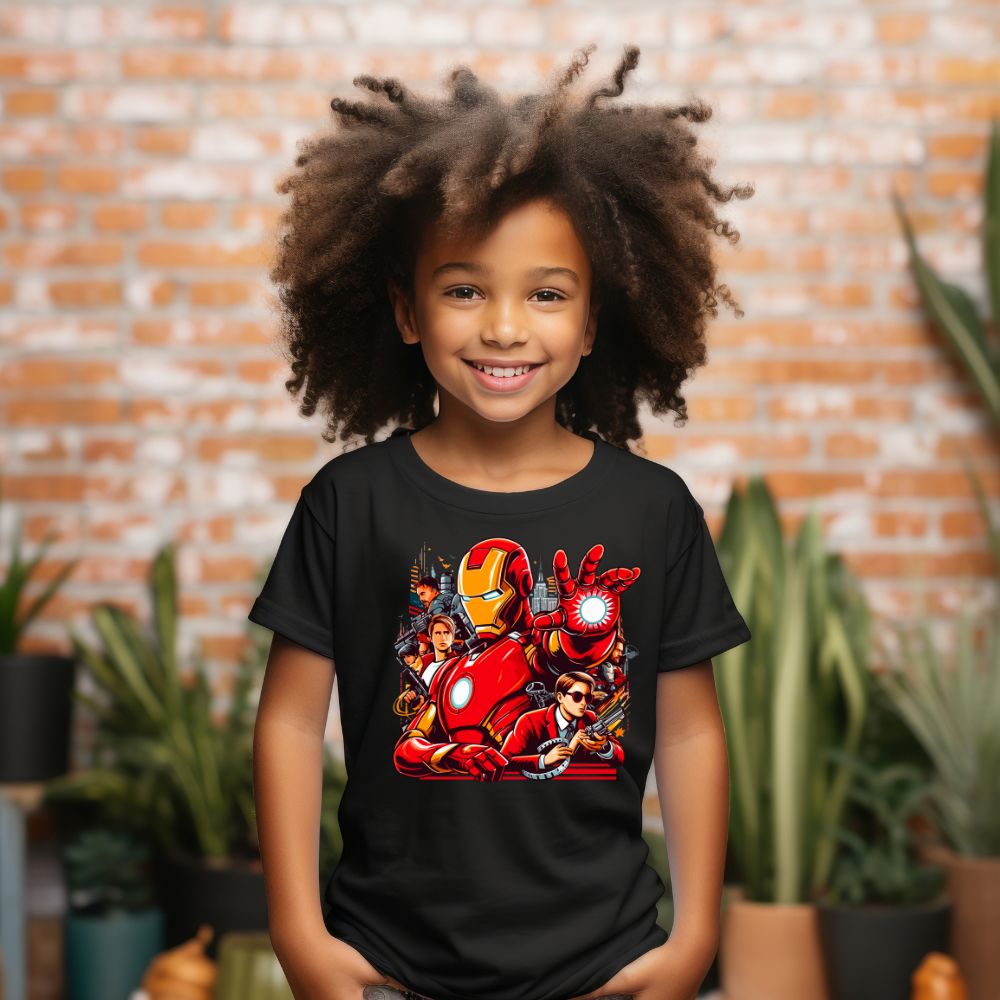 Camiseta Infanto Juvenil Personagens Homem De Ferro Vingadores Stark