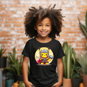 Camiseta Infanto Juvenil Personagens Pikachu Super Heróis Thor