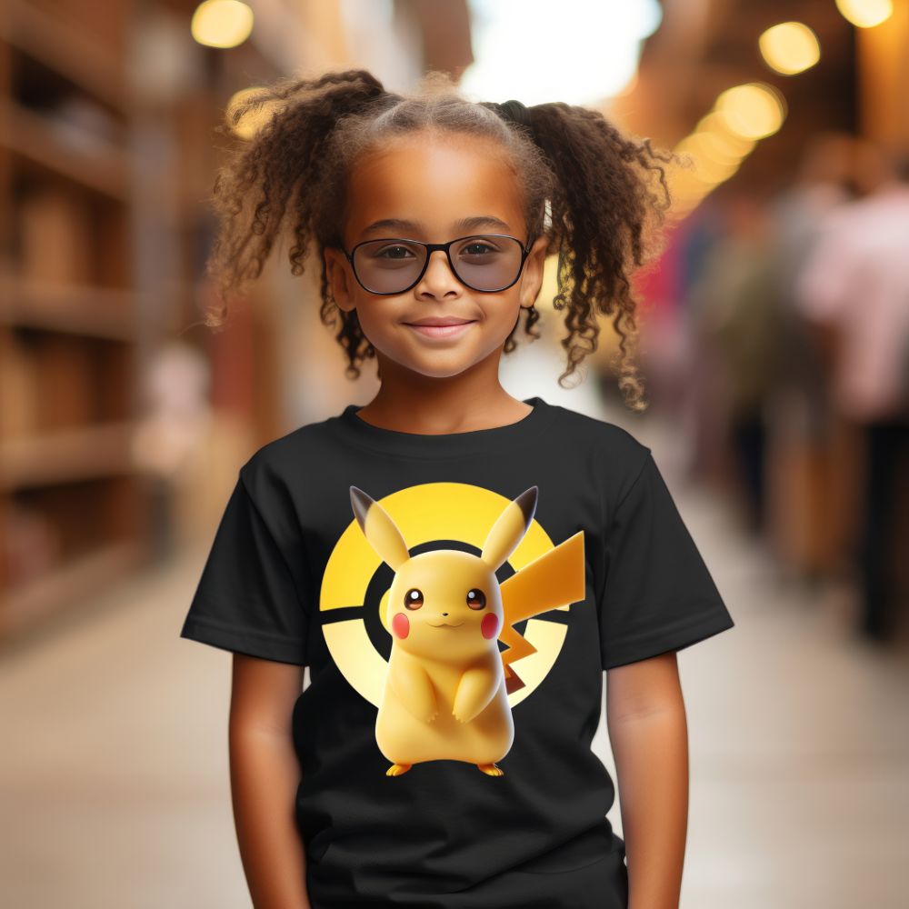 Camiseta Infanto Juvenil Personagens Pikachu Pokémon Clássico 01