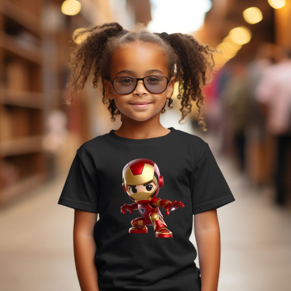 Camiseta Infanto Juvenil Personagens Homem de Ferro Mini Heróis