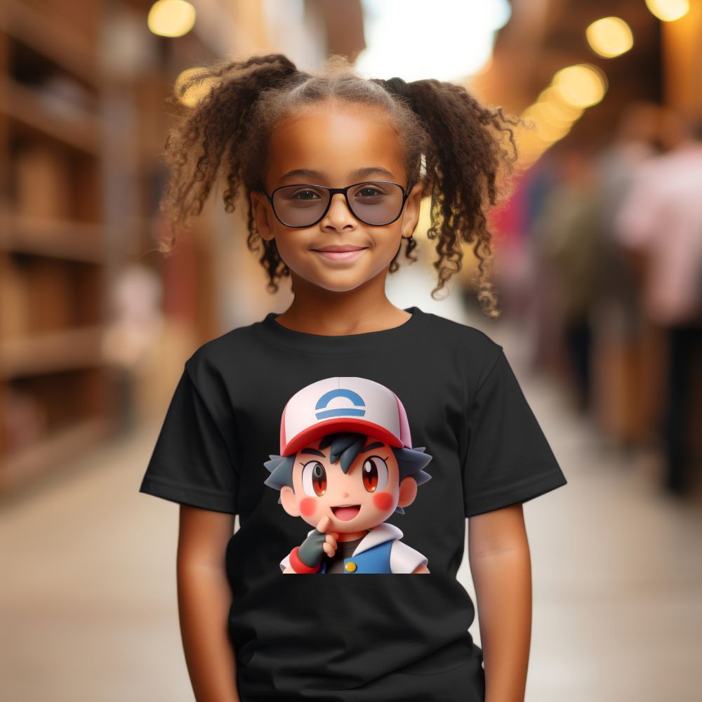 Camiseta Infanto Juvenil Personagens Pokémon Infantil Anime Desenho 01