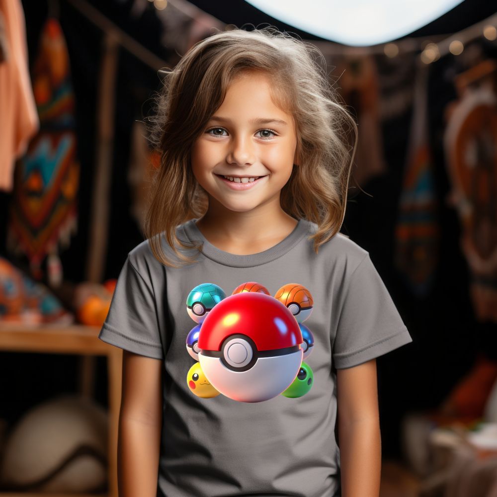 Camiseta Infanto Juvenil Personagens Anime Geek Pokémon Pokebola