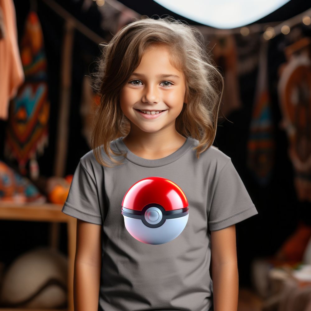 Camiseta Infanto Juvenil Personagens Anime Pokémon Pokebola