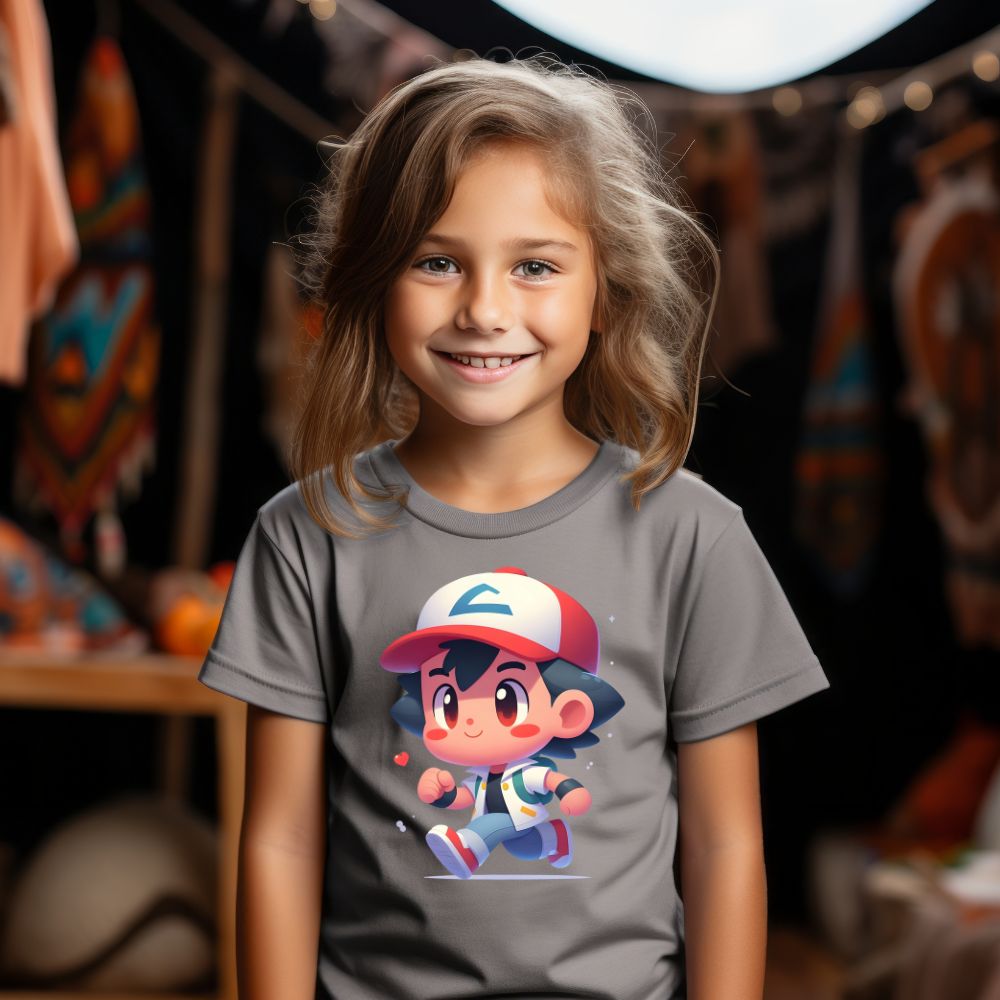 Camiseta Infanto Juvenil Personagens Pokémon Infantil Anime Desenho 03