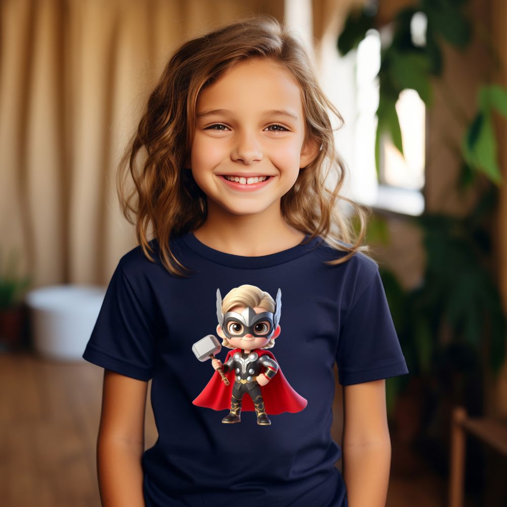 Camiseta Infanto Juvenil Personagens Mini Heróis Thor