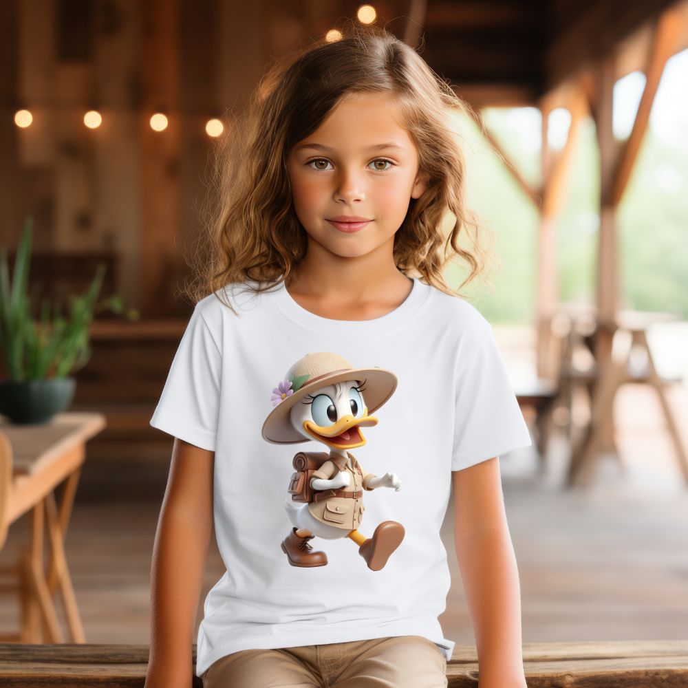 Camiseta Infanto Juvenil Personagens Disney - Daisy Donald
