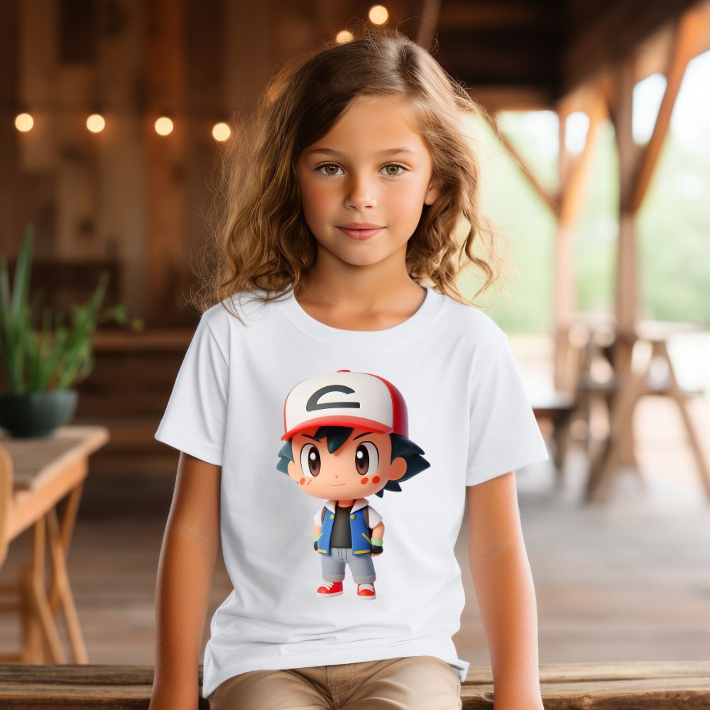 Camiseta Infanto Juvenil Personagens Pokémon Infantil Anime Desenho 02