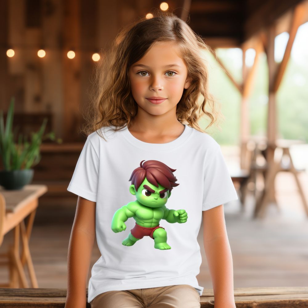 Camiseta Infanto Juvenil Personagens Hulk Mini Heróis