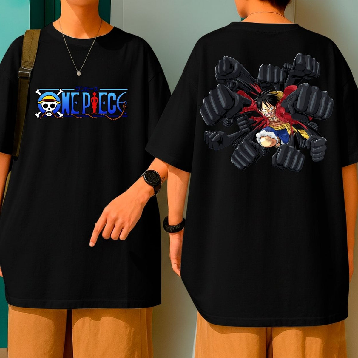 Camiseta Oversized Malha Grossa Algodão Premium Luffy Chapeu De Palha Geek