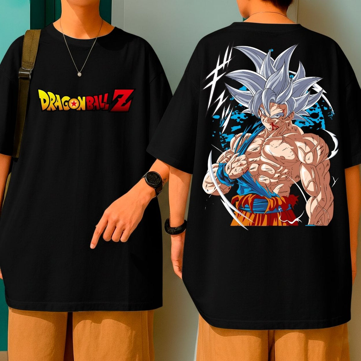 Camiseta Oversized 100% Algodão Dragon Ball Z Anime Goku Super Saiyajin