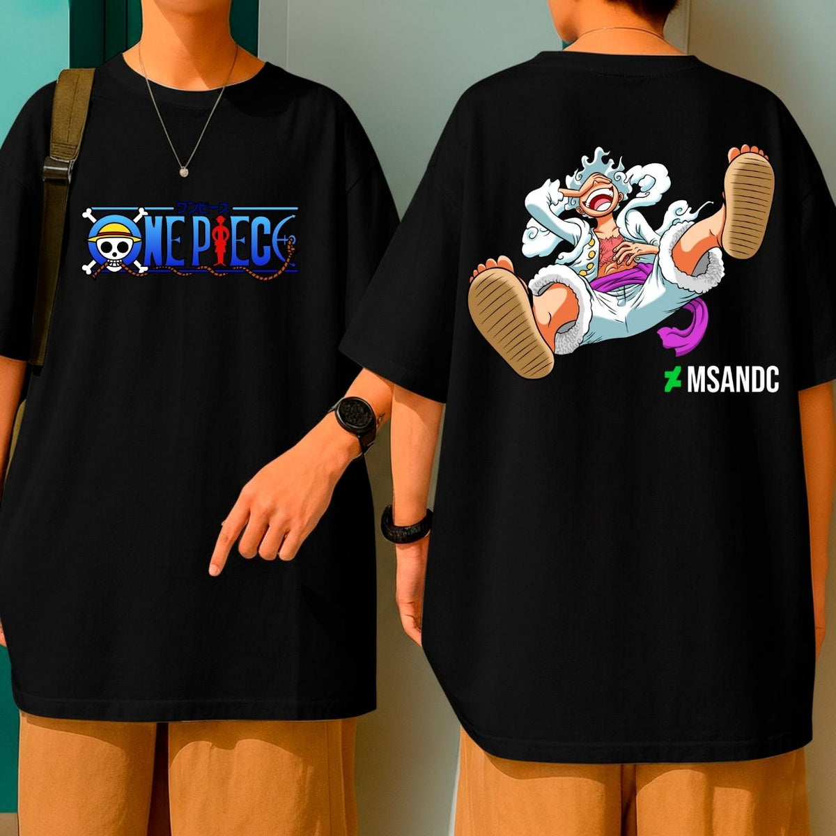 Camiseta Oversized Joy Boy Luffy Anime One Piece Blusão 100% Algodão Malha Grossa