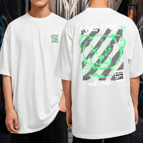 Camiseta Oversized Malha Grossa Bom Caimento Streetwear Urso Bear Make Love Not War