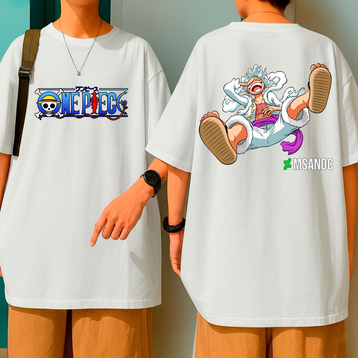 Camiseta Oversized Joy Boy Luffy Anime One Piece Blusão 100% Algodão Malha Grossa