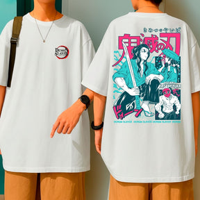 Camiseta Oversized Demon Slayer Ferreiro Anime Estampa Geek Malha Grossa Premium
