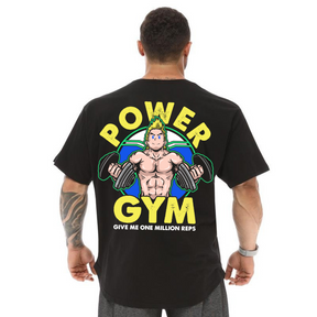 Camiseta Oversized 100% Algodão Malha Premium Power Gym Academia Musculação Gym