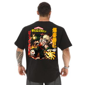 Camiseta Oversized Boku No Hero Anime Geek Blusão Largo P ao G2 100% Algodão