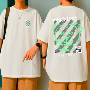 Camiseta Oversized Algodão Streetwear Feminina Urso Bear Make Love Not War