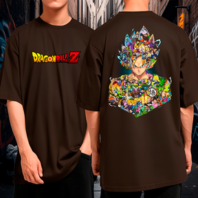 Camiseta Oversized Anime Dragon Ball Goku Personagens