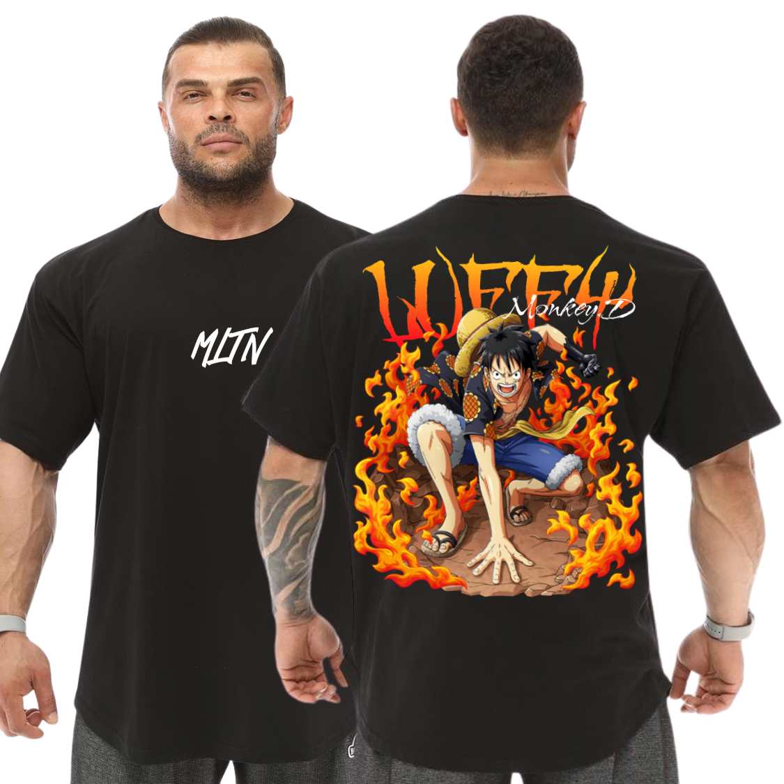 Camiseta Oversized 100% Algodão Luffy MLTN Anime One Piece Blusão Over Malha Premium