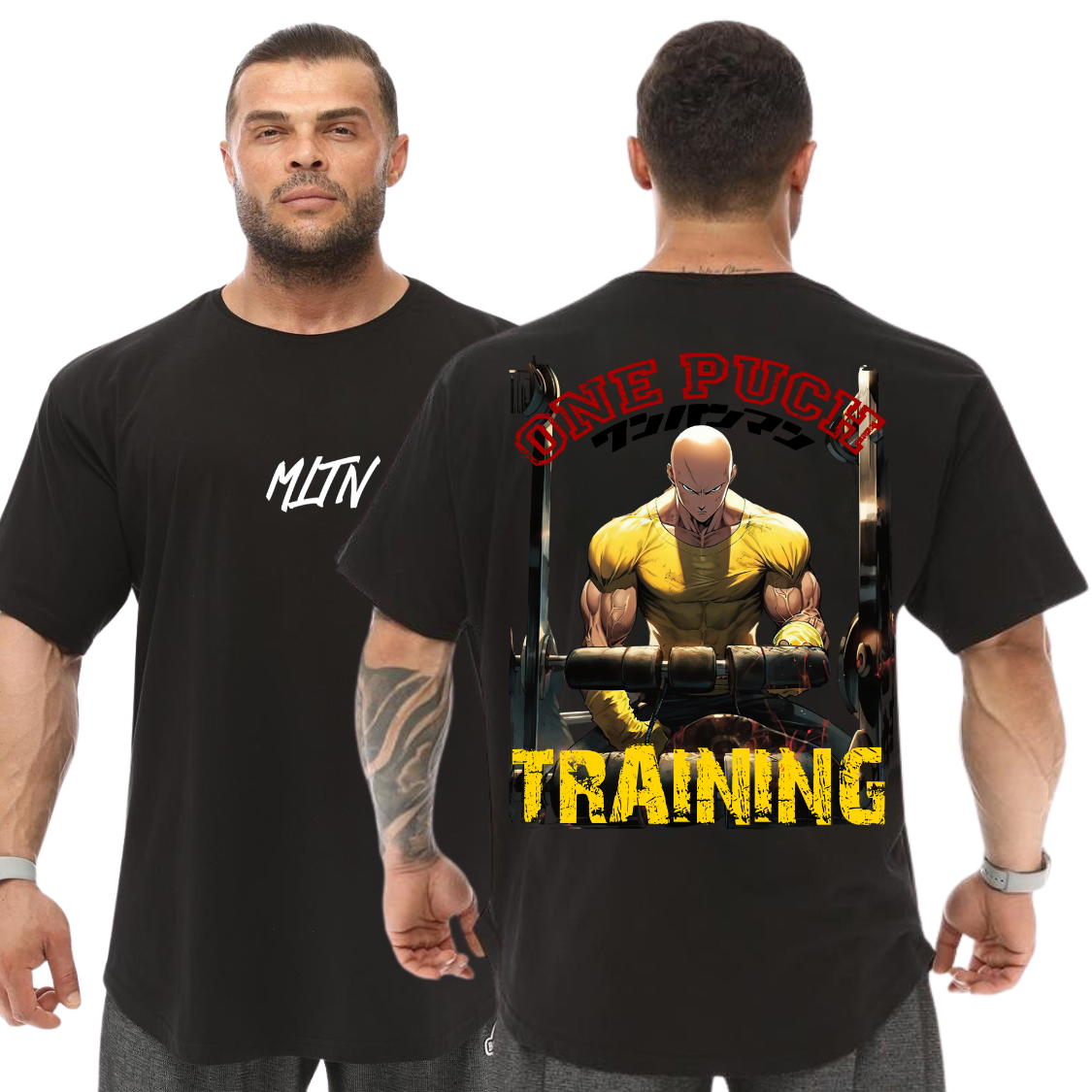 Camiseta Oversized One Punch Training Anime Saitama Malha Grossa Estampa Qualidade