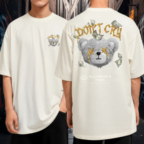 Camiseta Oversized Blusão 100% Algodão Streetwear Don’t Cry Millionaire’s Tears