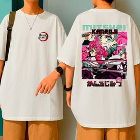 Camiseta Oversized 100% Algodão Mitsuri Kanroji Pilar Hashira do Amor