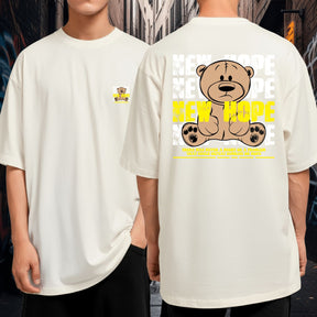 Camiseta Oversized 100% Algodão New Hope Bear Streetwear Positiva