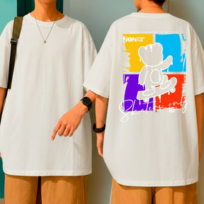 Camiseta Oversized Streetwear Skaters Only Malha Premium Fio 30.1 Ursinho