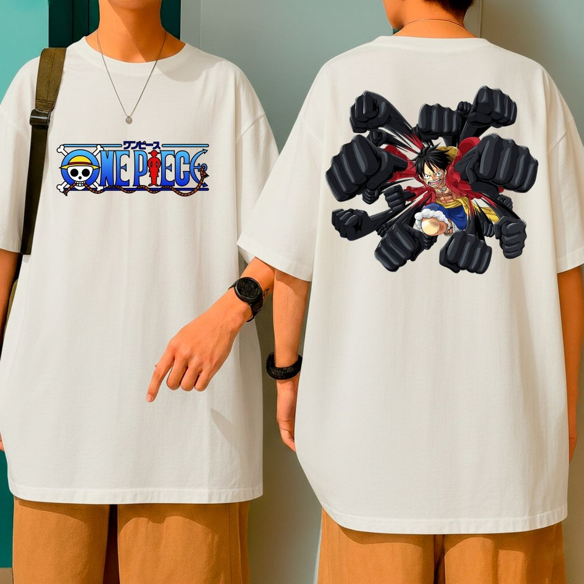 Camiseta Oversized Malha Grossa Algodão Premium Luffy Chapeu De Palha Geek