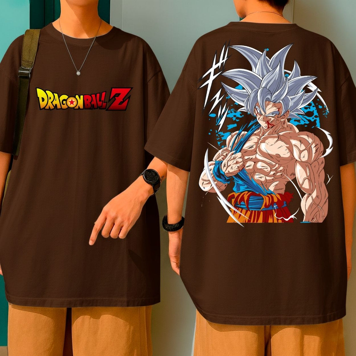Camiseta Oversized 100% Algodão Dragon Ball Z Anime Goku Super Saiyajin