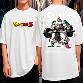 Camiseta Oversized Snake Dragon Ball Z Blusão Manga Longa Kid Boo