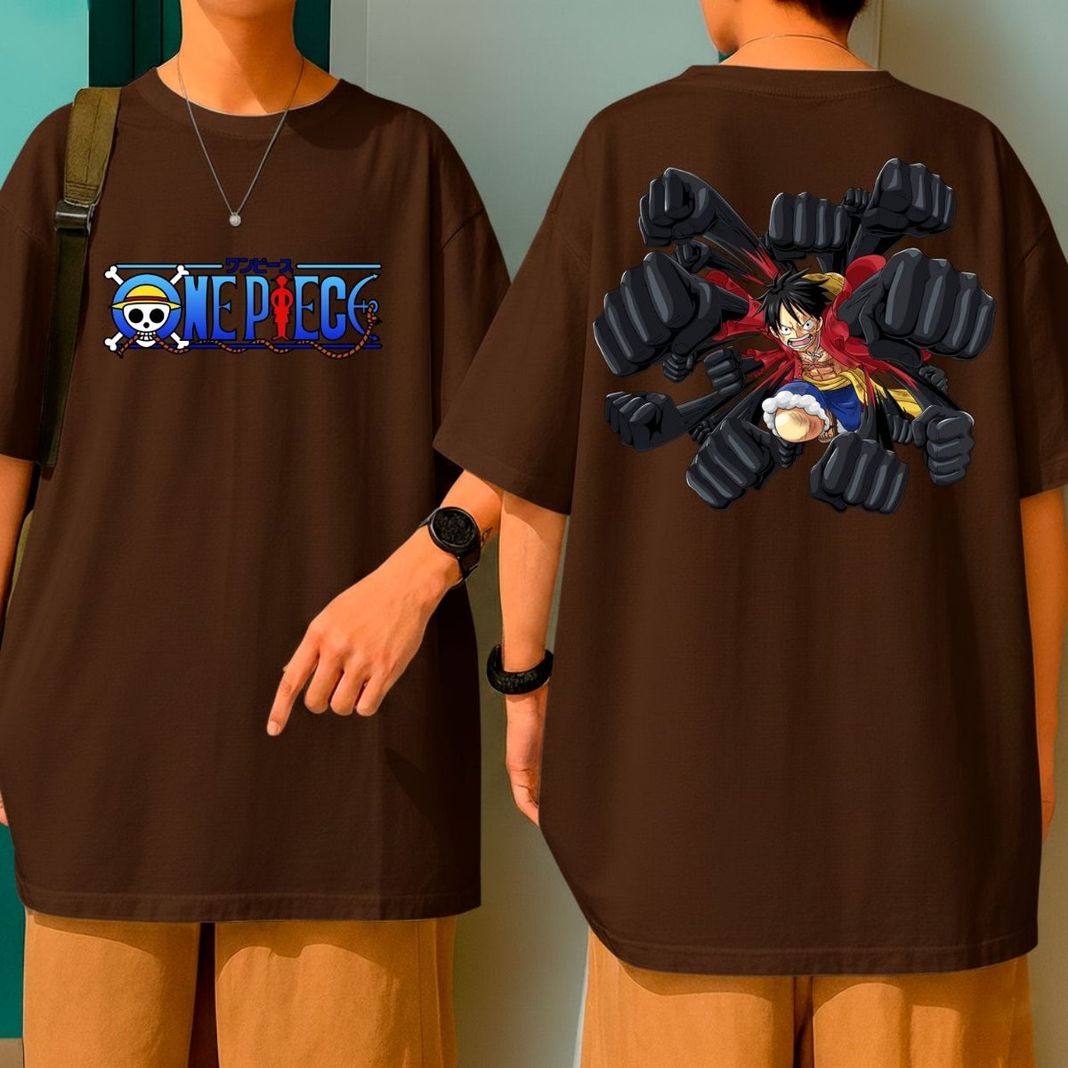 Camiseta Oversized Malha Grossa Algodão Premium Luffy Chapeu De Palha Geek
