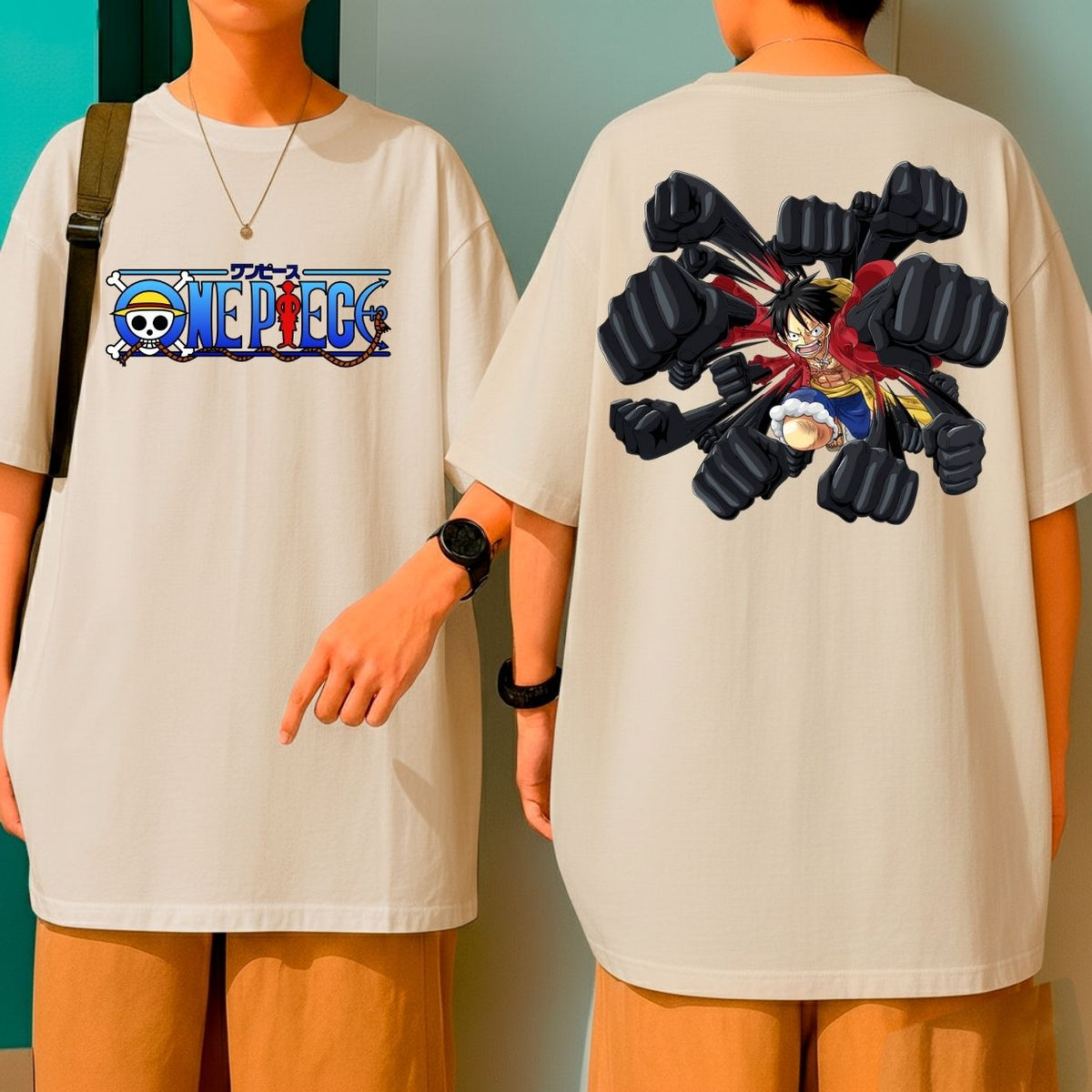 Camiseta Oversized Malha Grossa Algodão Premium Luffy Chapeu De Palha Geek