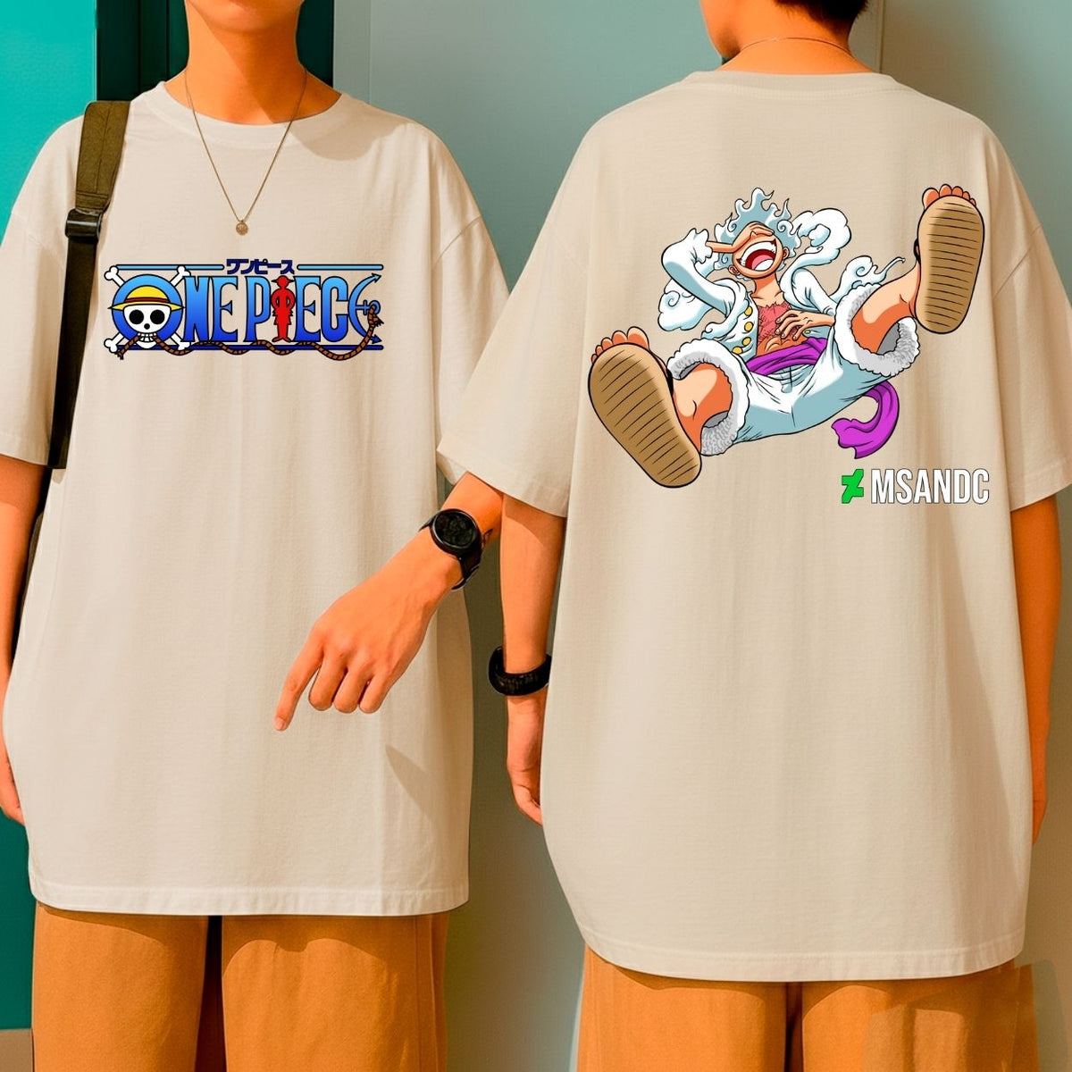 Camiseta Oversized Joy Boy Luffy Anime One Piece Blusão 100% Algodão Malha Grossa