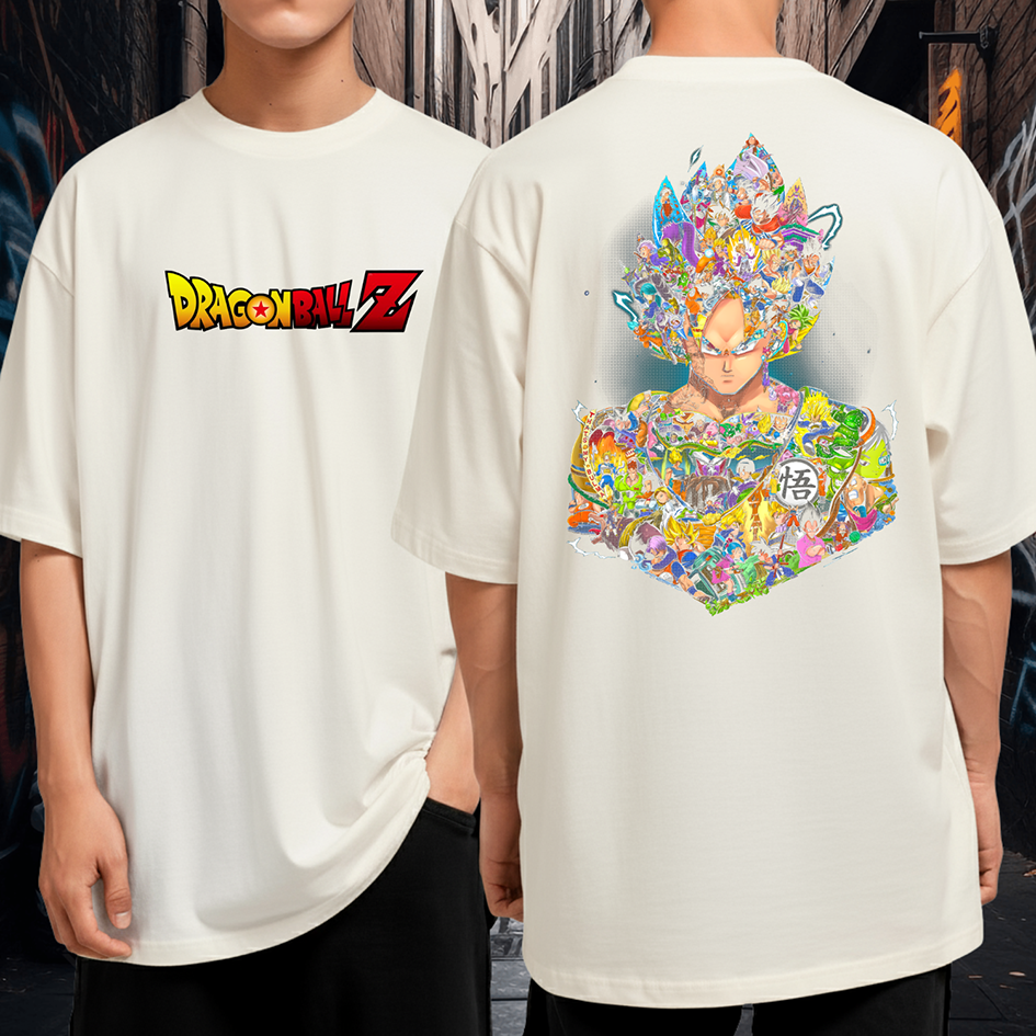 Camiseta Oversized Anime Dragon Ball Goku Personagens
