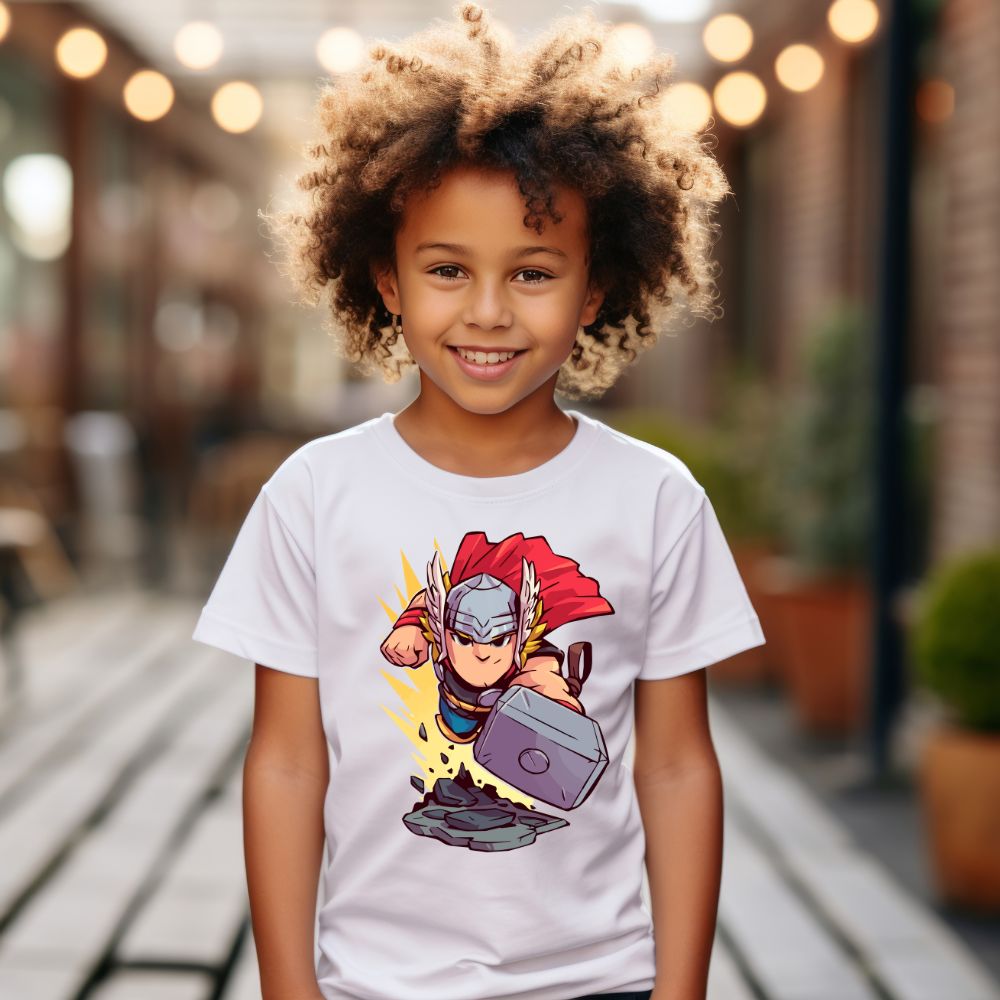 Camiseta Infanto Juvenil Personagens Super Heróis Thor