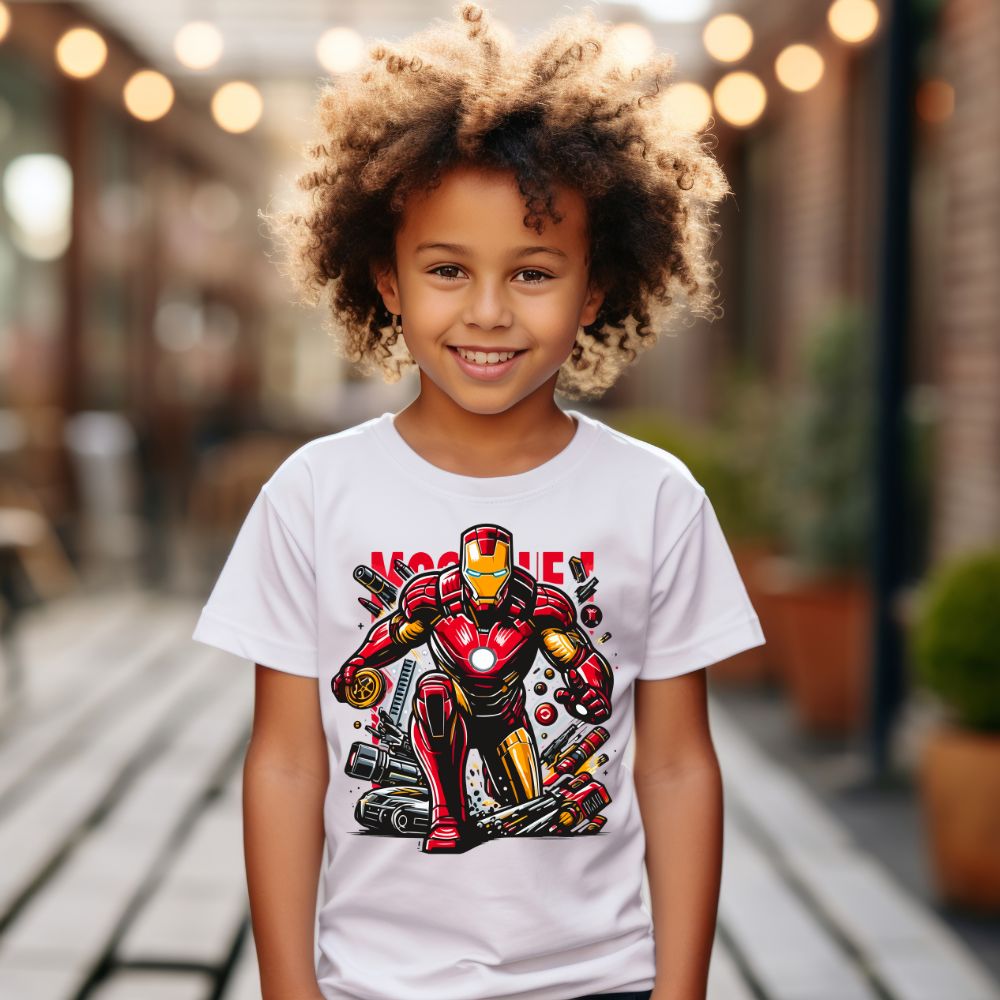 Camiseta Infanto Juvenil Personagens Homem De Ferro Iron Man