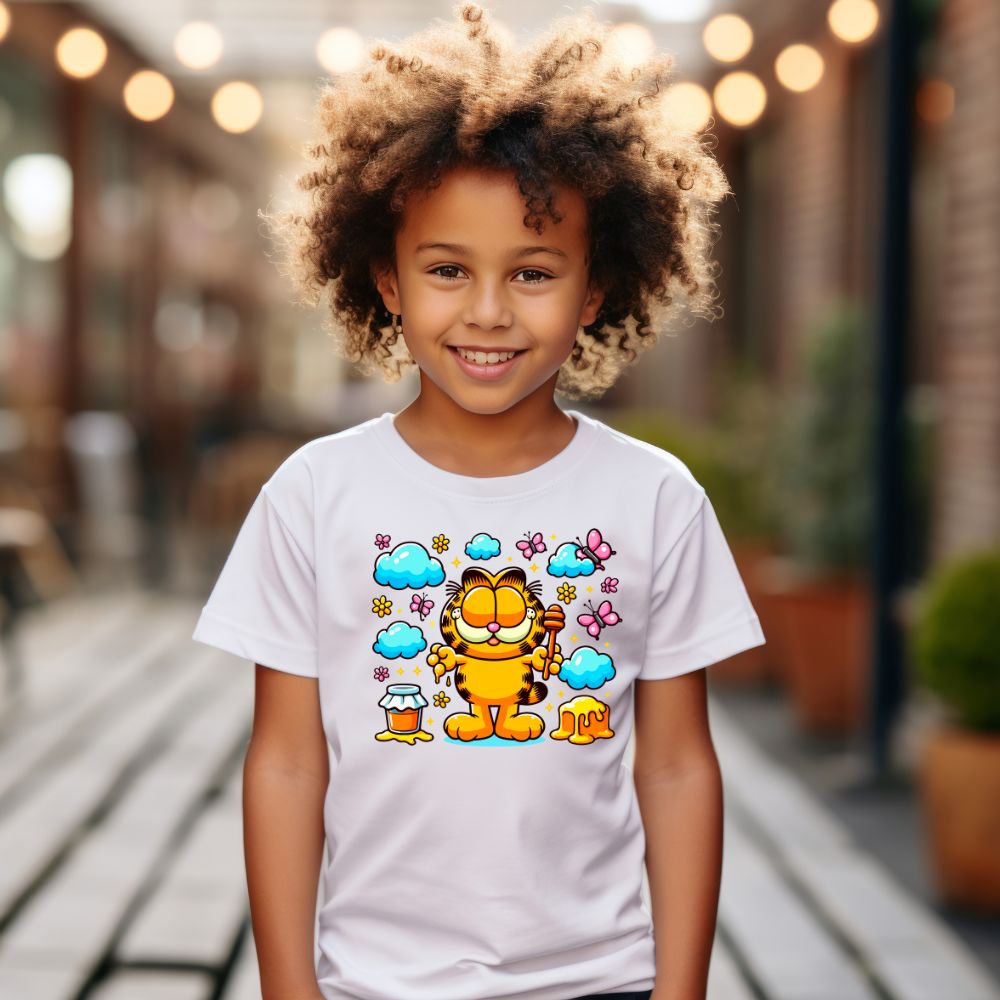 Camiseta Infanto Juvenil Personagens Gato Garfield